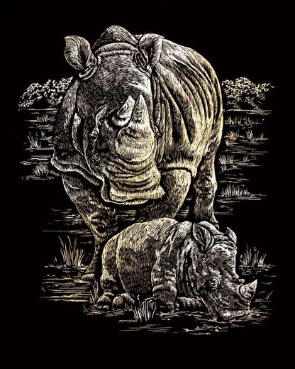 Royal & Langnickel Foil Engraving Art Kit Value Pack 8.75"X11.5", Gold - Grizzly Bears, Rams & Wolves