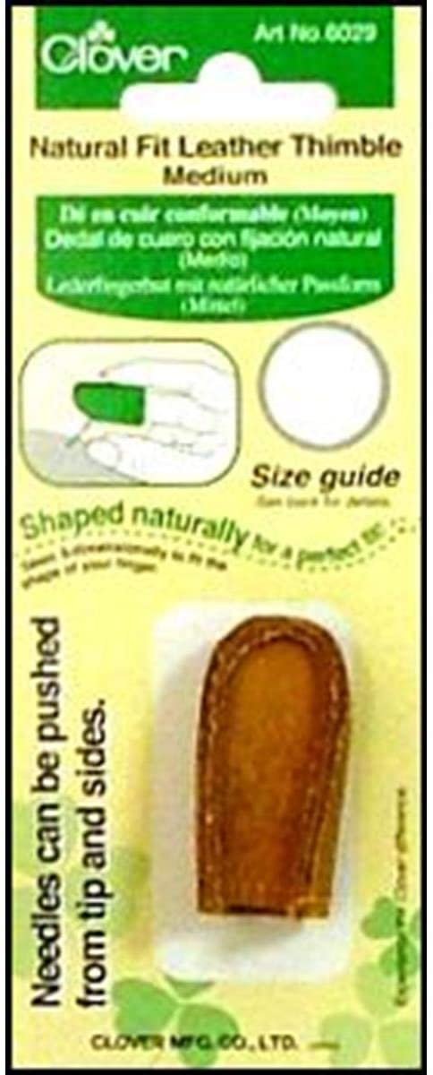 Clover Medium Natural Fit Leather Thimble