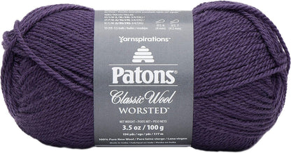 Patons Classic Wool Yarn, Purple Night