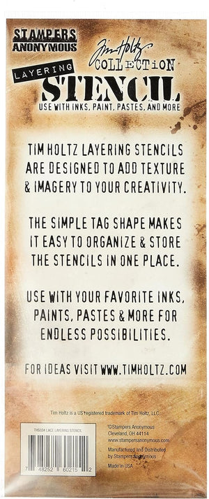 Stampers Anonymous Tim Holtz Layered Lace Stencil, 4.125" x 8.5"