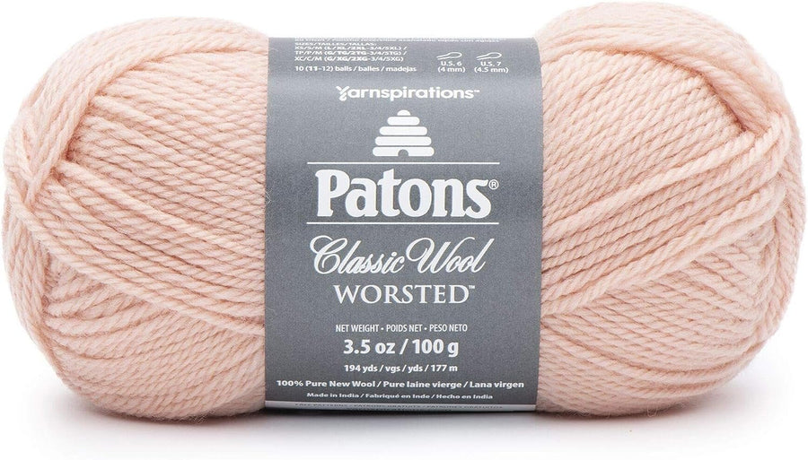 Patons Classic Wool Yarn, Peach Blush