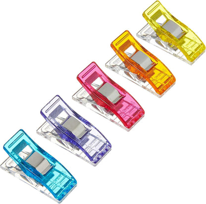 Clover 3183 50-Piece Wonder Clips, Assorted Colors