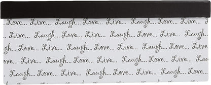 Pioneer Photo Albums B-1BW Photo Storage Box, Live, Laugh, Love Design