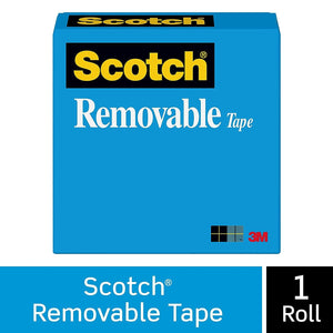 Scotch Removable Tape, 1/2 in x 1,296 in, 1 Box/Pack, Post-it Technology (811)