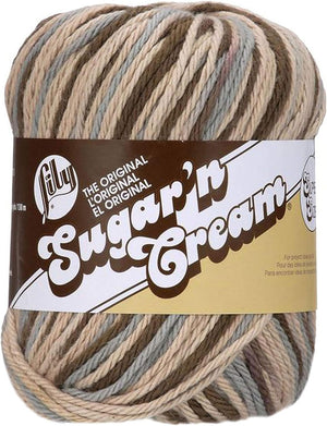 Lily Sugar'n Cream Super Size Ombres Yarn, 3 oz, Earth Ombre, 1 Ball