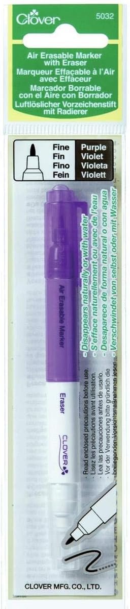 Clover 5032 Purple Fine Air Erasable Marker with Eraser