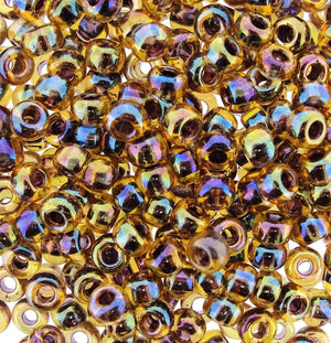 6/0 Round Berry Lined LT Topaz AB MIYUKI Seed Beads APPX 20GM Tube