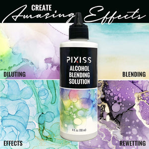 Alcohol Blending Solution for Ink - Large 4oz Ink Blending Solution - Works with All Alcohol Inks - with Applicator Tip, Applicator Bottle and Funnel