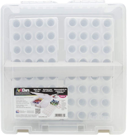 ArtBin 6959AB Bottle Storage Super Satchel, Portable Carrying Case - Organizes up to 32 individual 0.5oz Bottles, Clear