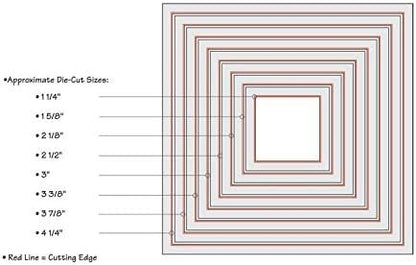 Sizzix Framelits Die Set 8/PK - Squares
