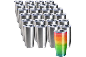 PIXISS 20oz. Stainless Steel Tumblers - 25 Pack