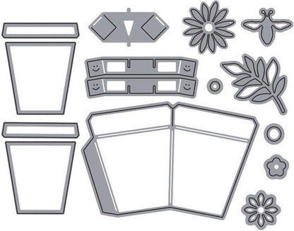 KB Riley 1010 Karen Burniston Dies-Flowerpot Pop-Up