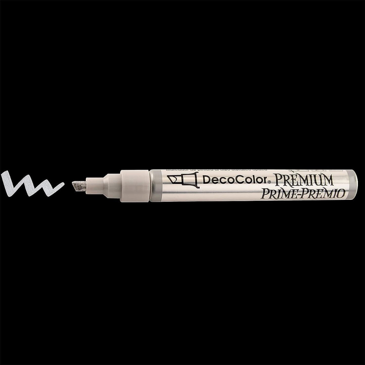 Uchida Of America 350-CSLV DecoColor Premium 3 Way Chisel Point Pen, Silver