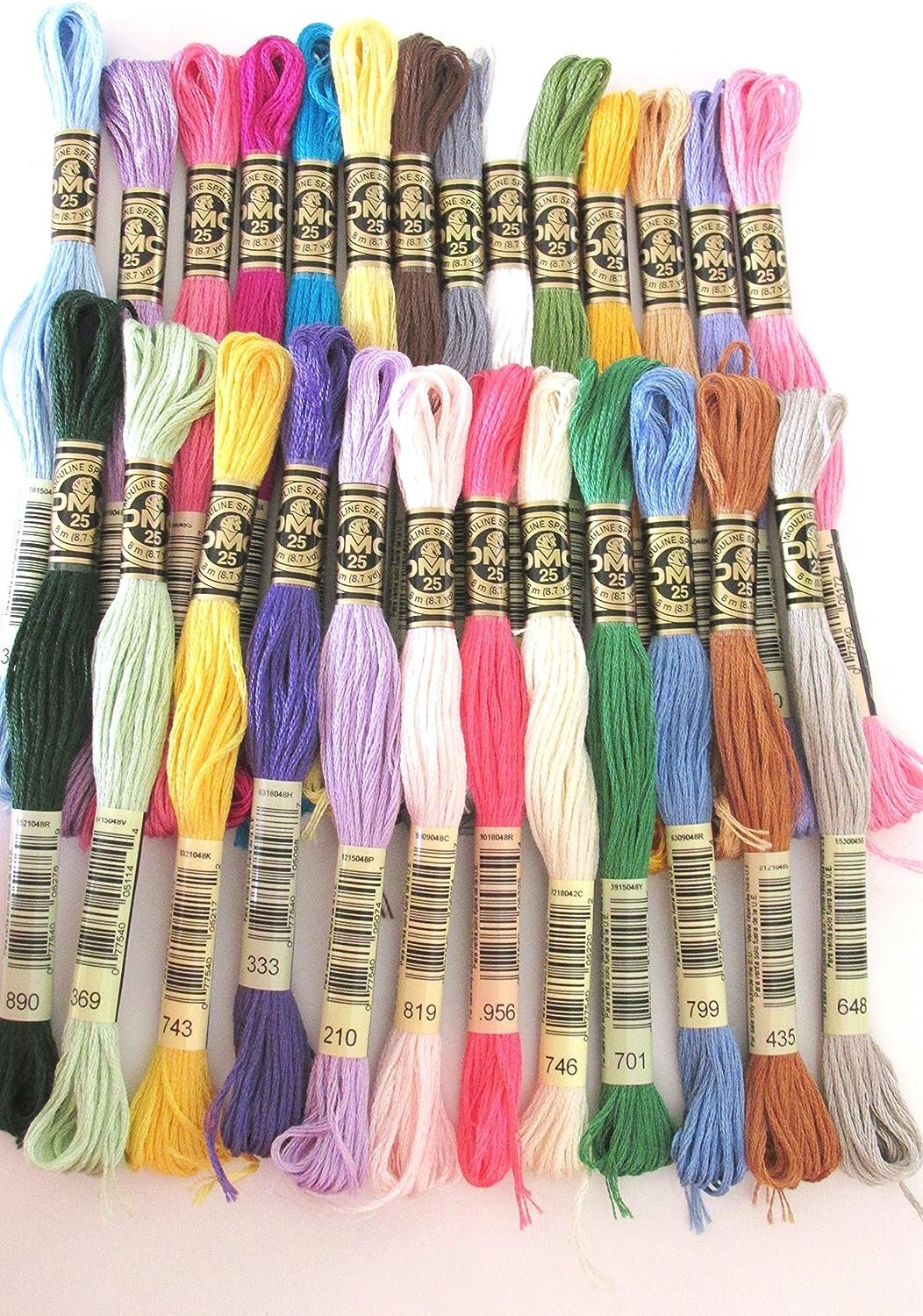 DMC Embroidery Floss Assortment 100 Colors. Genuine Made in France