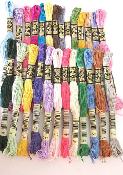 DMC Embroidery Floss Assortment 100 Colors. Genuine Made in France