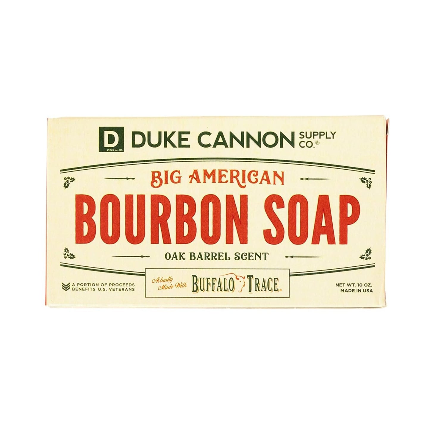 Duke Cannon Supply Co. Big Ass Brick of Soap Bar for Men Special Holiday Edition Big American Bourbon Made w/ Buffalo Trace (Charred Oak Barrel Scent) Multi-Pack - Superior Grade, 10 oz (3 Pack)
