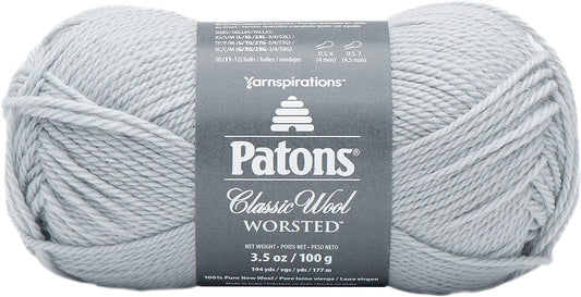 Patons Classic Wool Yarn, Cool Gray