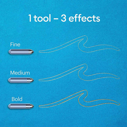 Cricut Foil Transfer Kit, Includes 12 Foil Transfer Sheets, 3 Cricut Tools in 1 with Interchangeable Tips (Fine, Medium & Bold), Tool Housing & Adhesive Tape, For Cricut Maker & Explore Machines