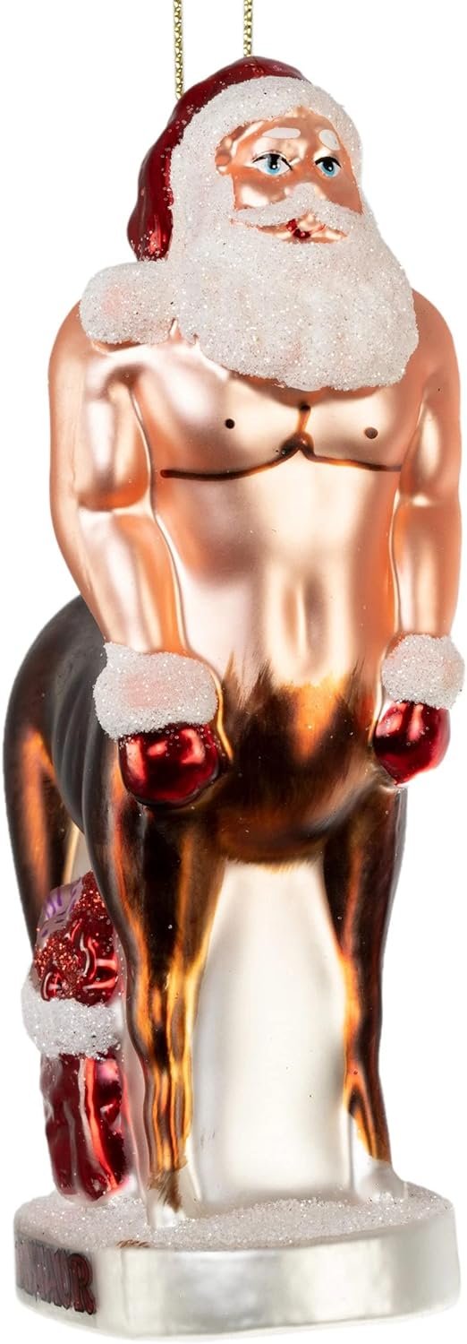 Mcphee Archie Santaur Hand Blown Glass Ornament