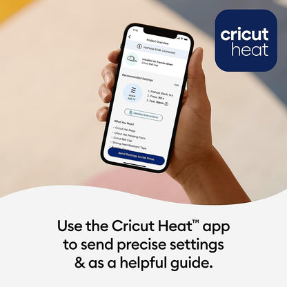 Cricut Hat Press Smart Heat Press Machine for Hats with Built-in Bluetooth, Connects to Cricut Heat App, Curved, Ceramic-Coated Heat Plate, Easy Temperature Control with Safety Base & Auto-Off Feature