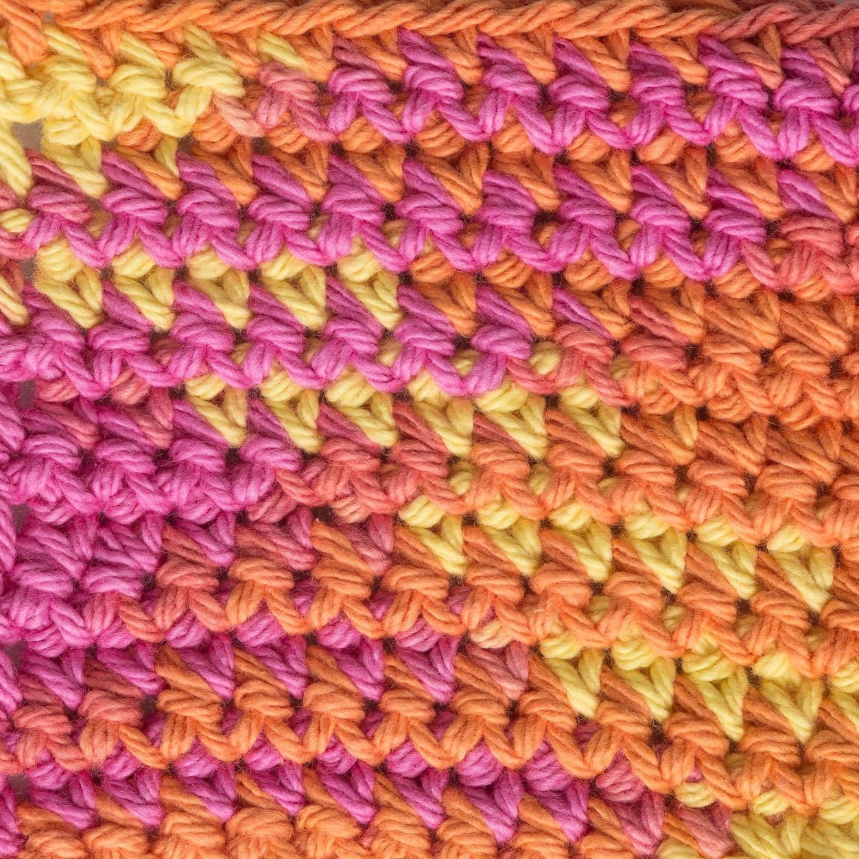 Lily Sugar 'N Cream The Original Ombre Yarn, 2oz, Gauge 4 Medium, 100% Cotton, Playtime - Machine Wash & Dry