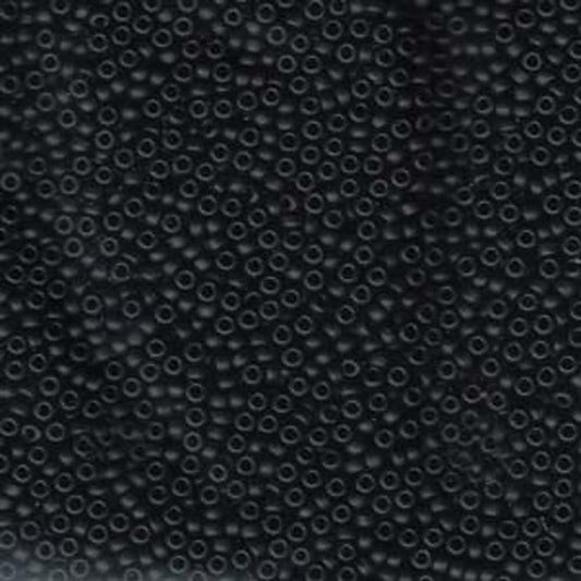 Black Matte Miyuki Japanese round rocailles glass seed beads 11/0 Approximately 24 gram 5 inch tube