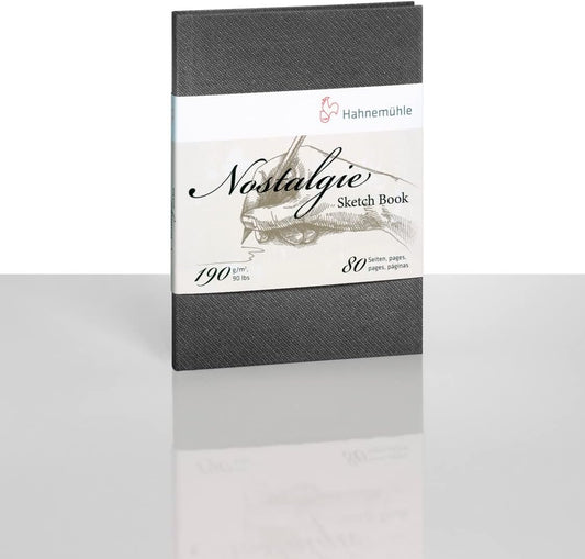 Nostalgie Sketch Book 190 G/M2, Notebook, Tam A5, Portrait, 40 Fls, Hahnemuehle, Natural White (10 628 692_SML)