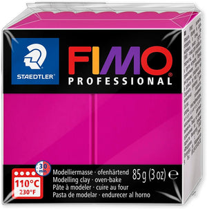 Staedtler 8004 FIMO Professional Oven-Hardening Polymer Modelling Clay - Pack of 6 x 85g Blocks - Berry Toned Colours