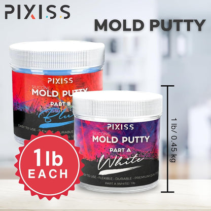 Moldable Putty (2 lbs) Silicone Mold Making Kit - For Creating Casting Molds for Soap Making Supplies, Jewelry Making, Sculpting and More