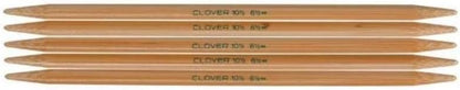 Clover 8 Takumi Bamboo Knitting Double Pointed 7" Size, Brown, 5 Count