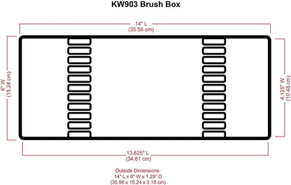 ArtBin KW903 Brush Box with Foam Inserts, Fine Art Portable Paint Brush Organizer, Clear