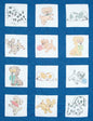 Jack Dempsey Stamped White Nursery Quilt Blocks 9"X9" 12/Pkg, Puppies