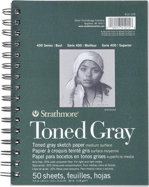 Strathmore Sketch Spiral Paper Pad 5.5"X8.5"-100 Sheets -455800