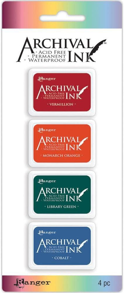 Ranger Mini Archival Ink Pad Kits #1 & #2 - 2 item Bundle