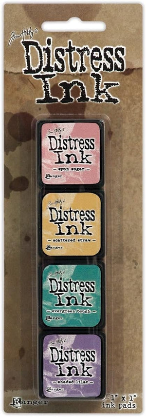 Ranger THoltz Ink Pad Set 4 Tim Holtz Distress Mini InkSet, 70 x 23 mm, Multi-Colour