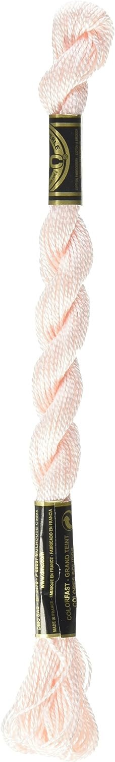 DMC 115 5-819 Pearl Cotton Thread, Light Baby Pink, Size 5