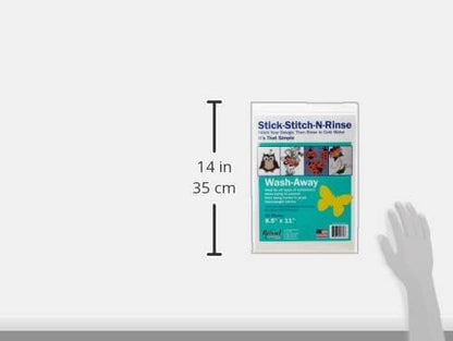 Bosal Stick, Stitch & Rinse 8.5"x11" Interfacing, 8.5" by 11", Clear