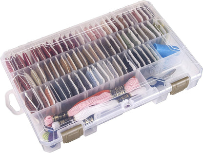 ArtBin 6840JN Floss Finder Box, Sewing & Embroidery Organizer, [1] Plastic Storage Case, Clear