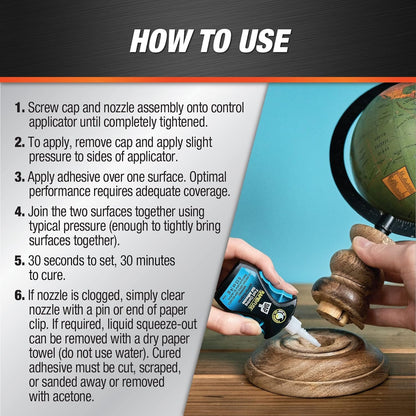 DAP RapidFuse Gel Adhesive Control Applicator, 0.13 Oz (7079800179), Clear