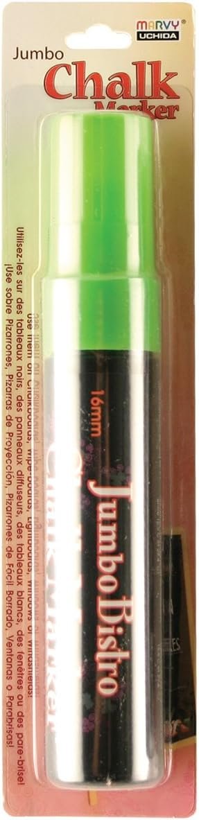 Uchida Of America 481-C-F4 Jumbo Bistro Chalk Markers, Fluorescent Green