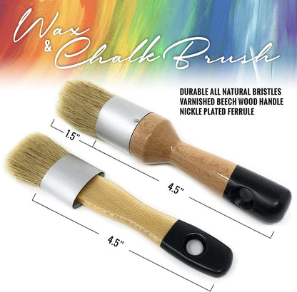 AMACO Rub n Buff Wax Metallic Finish 3 Color KIt - Silver Leaf, Ebony, Gold Leaf - Versatile Gilding Wax for Finishing Furniture Antiquing and Restoration - Pixiss Chalk Furniture Paint Brushes