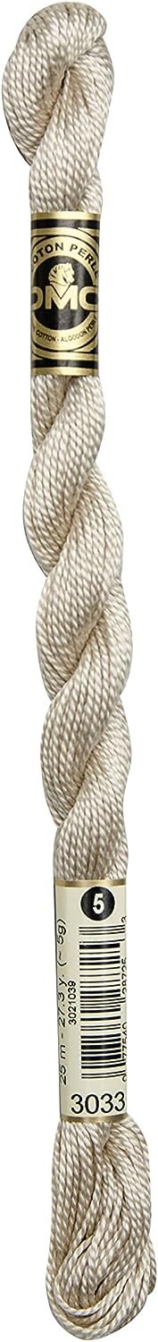 DMC 115 5-3033 Pearl Cotton Thread, Very Light Mocha Brown, Size 5