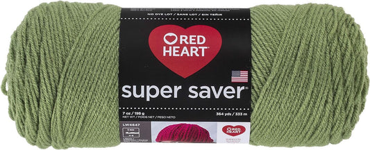 RED HEART E300.0624 Yarn, Solid-Tea Leaf