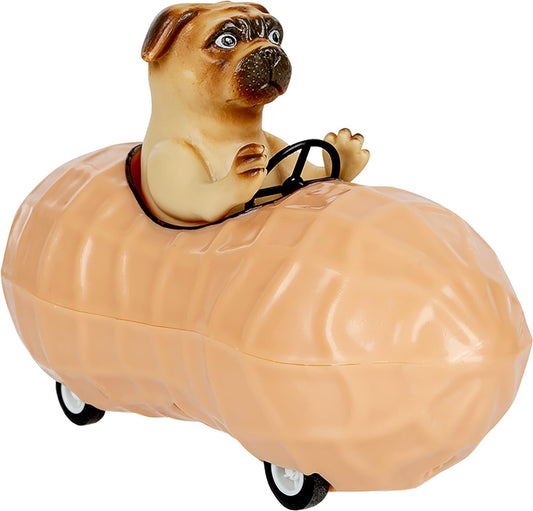 Mcphee Archie Pug in a Peanut Pull Back Toy Car
