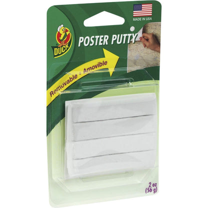 Duck Brand Reusable and Removable Poster Putty for Mounting, 2 oz, White (1436912)- .Double Pack of 2 oz.