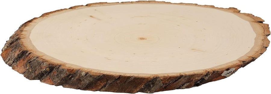 Walnut Hollow Basswood Round Small with Live Edge Wood - for Wood Burning, Home Décor, and Rustic Weddings