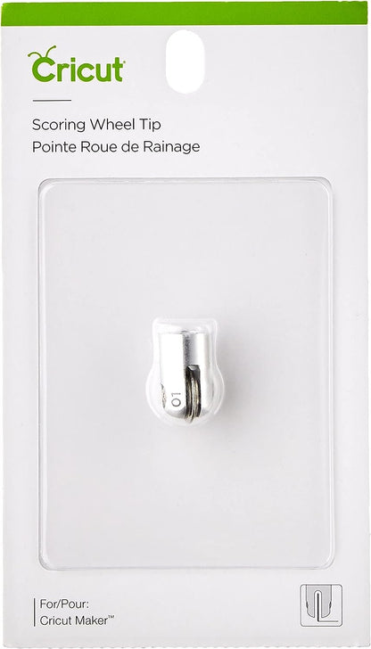 Cricut Scoring Wheel Replacement Tip, Patented Wheel Design, Up To 10X More Pressure, Crisp Creases on Basic Materials, For Personalized Crafts, Compatible with Cricut Maker Cutting Machine, Silver