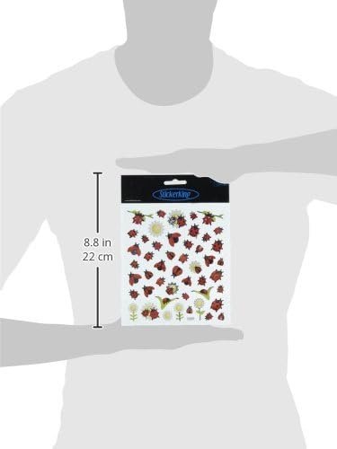 Tattoo King SK129MC-4175 Multicolored Sticker, Ladybugs and Sunflowers