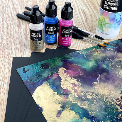 Black Alcohol Ink Heavy Paper Roll - Synthetic Paper