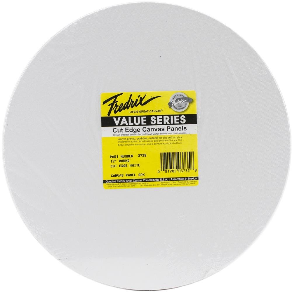 Tara Fredrix Round Cut Edge Canvas Panel 6/Pkg